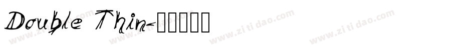 Double Thin字体转换